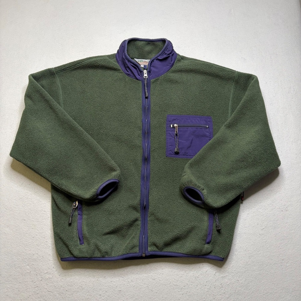 EMS Fleece Jacket‎ Womens XL Green Pinnacle Performance Polartec Vintage 90s USA